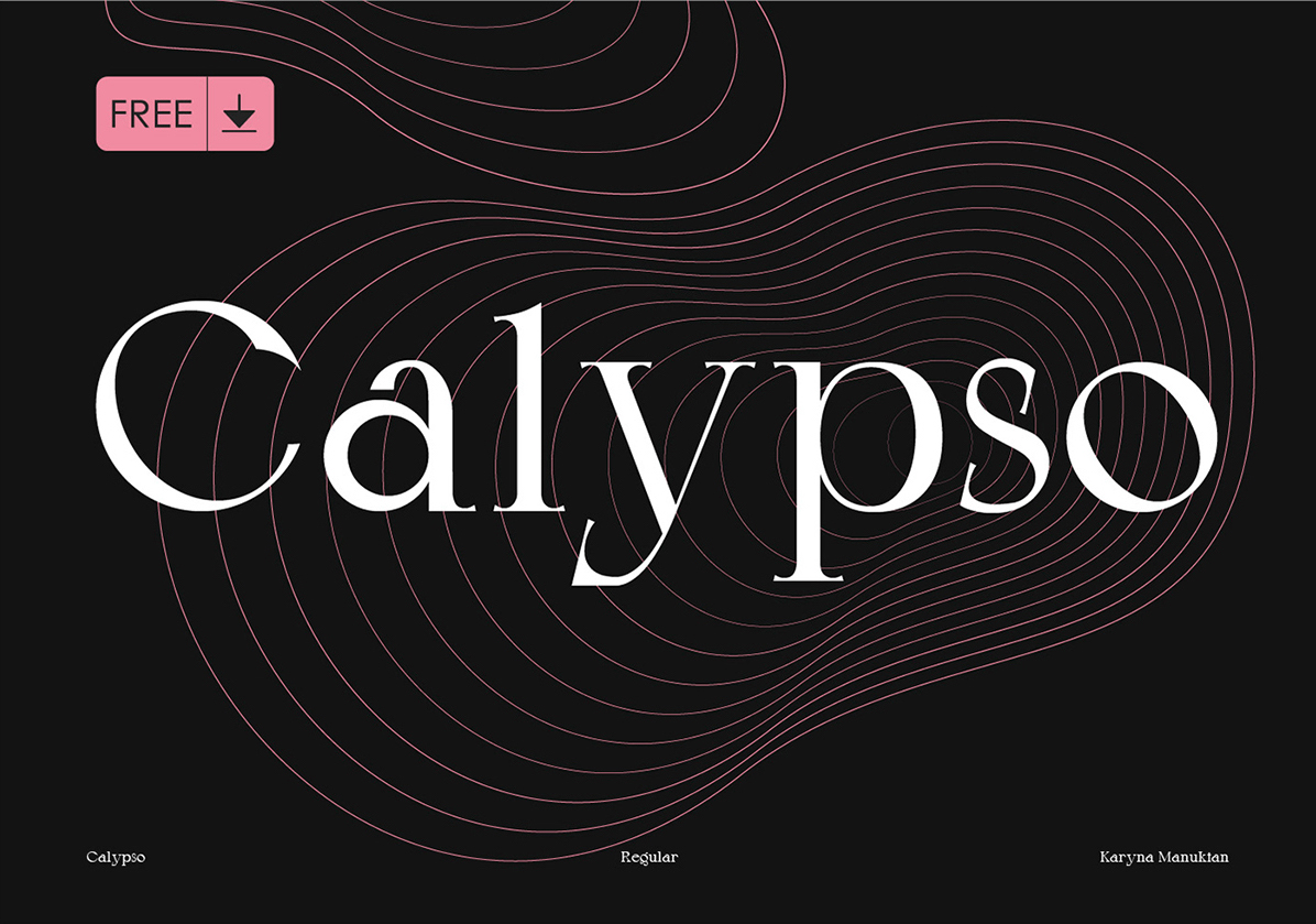 Freebies Fonts: Calypso Display Font Free Download