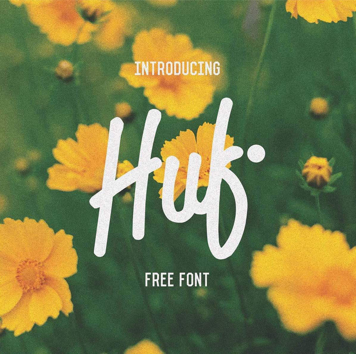 Freebies Fonts: Huf Script Font Free Download