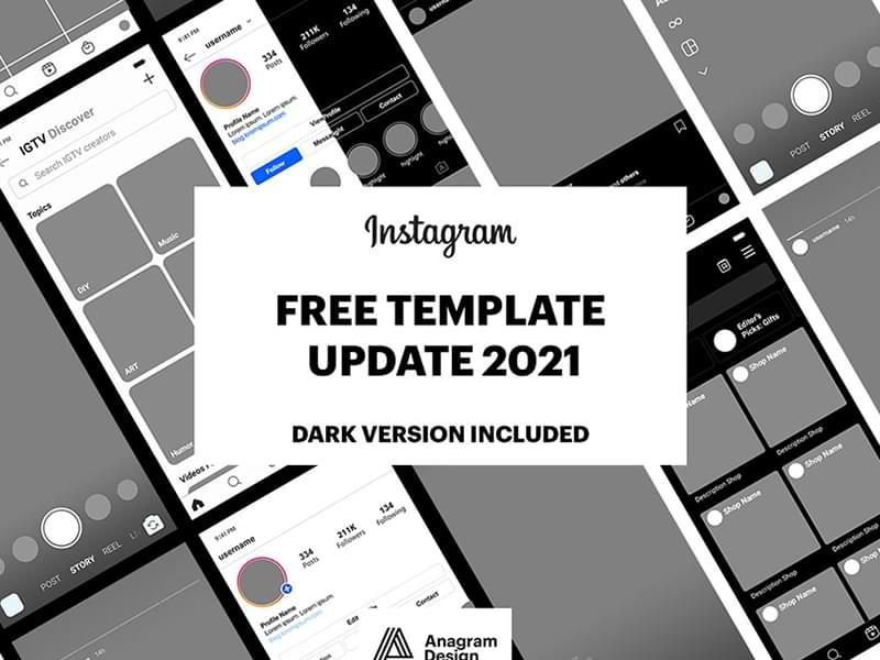 Freebies Template: Latest Instagram GUI 2021 – PSD Template Free Download
