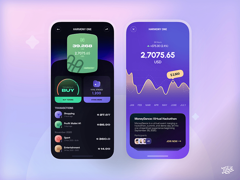 Freebies Sketch: Cryptocurrency mobile app design Free Download
