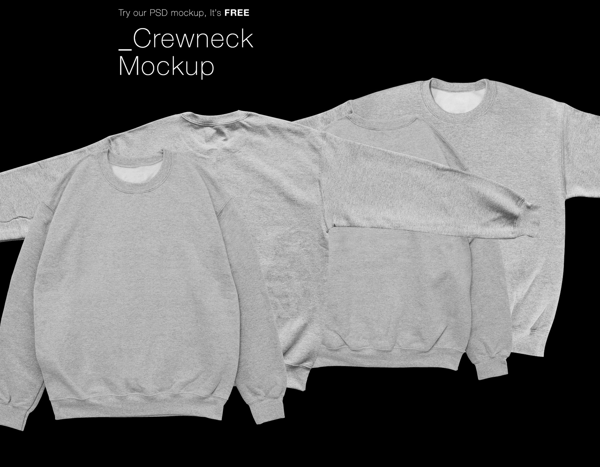 Freebies Mockups: Crewneck Sweater PSD Free Download