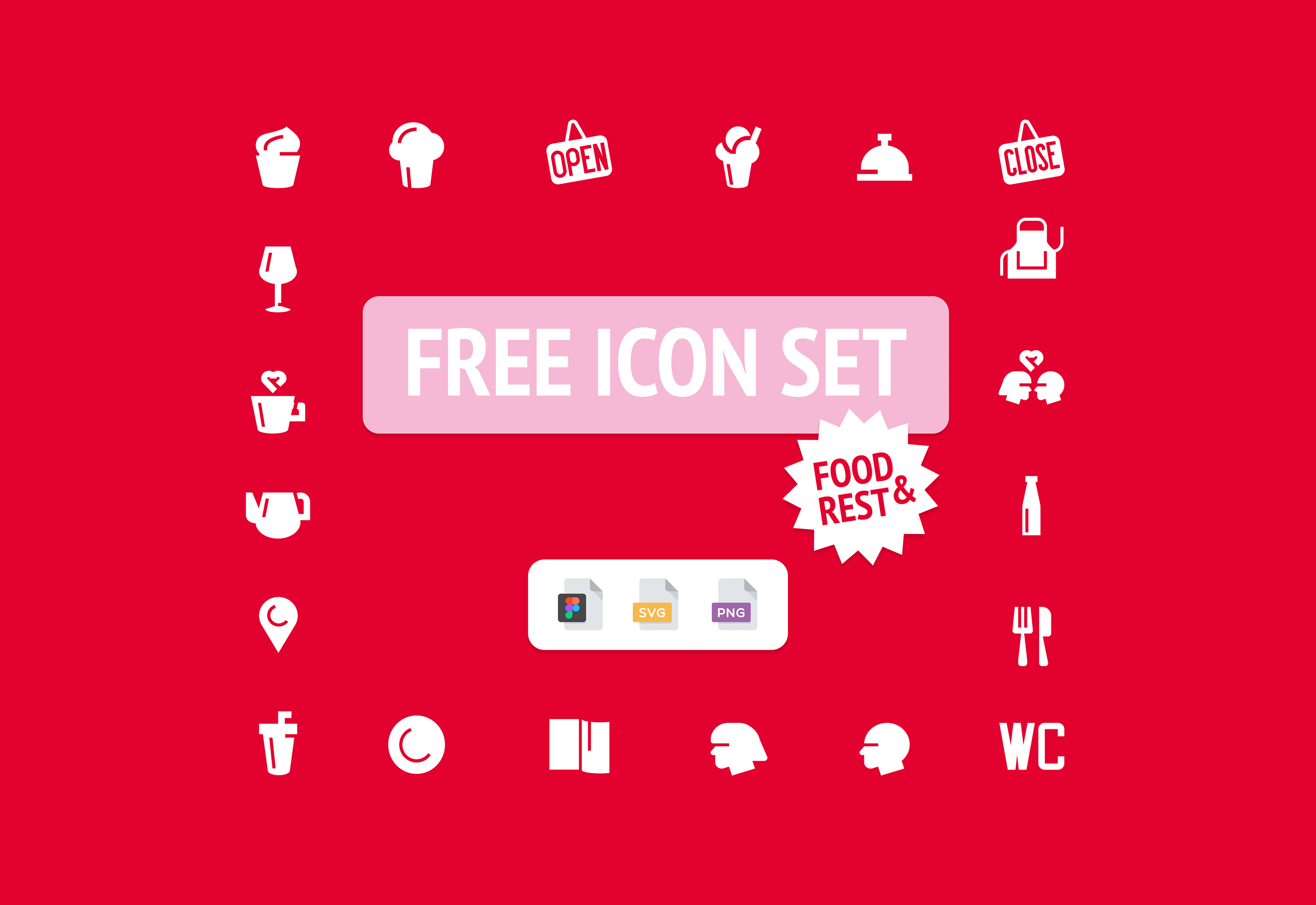 Freebies Graphics: 20 Food & Rest theme Icons Free Download