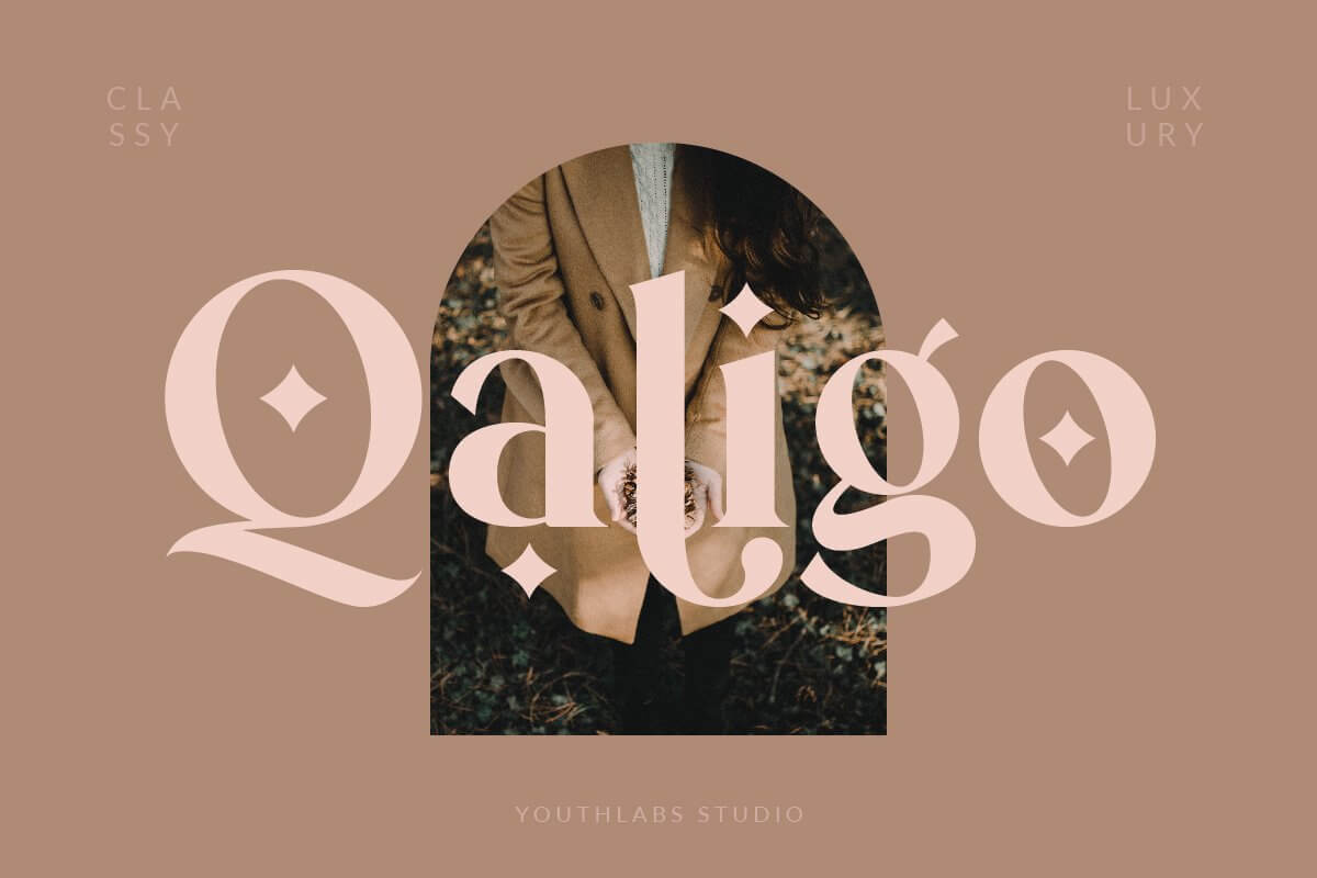 Freebies Fonts: Qaligo Modern Luxury Serif Font Free Download