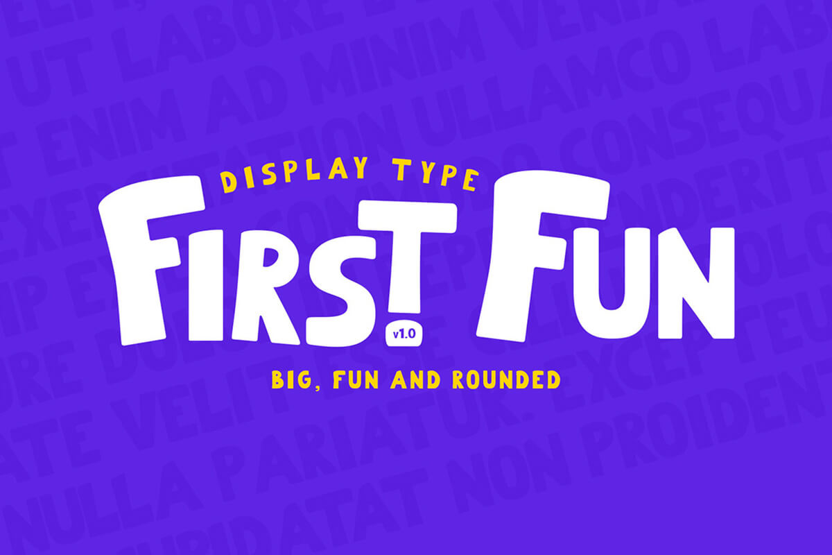 Freebies Fonts: First Fun Display Font Free Download
