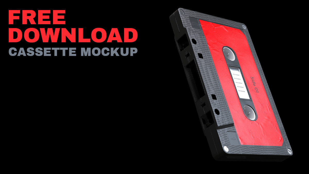 Freebies Mockups: 3D Cassette Mockup Free Download