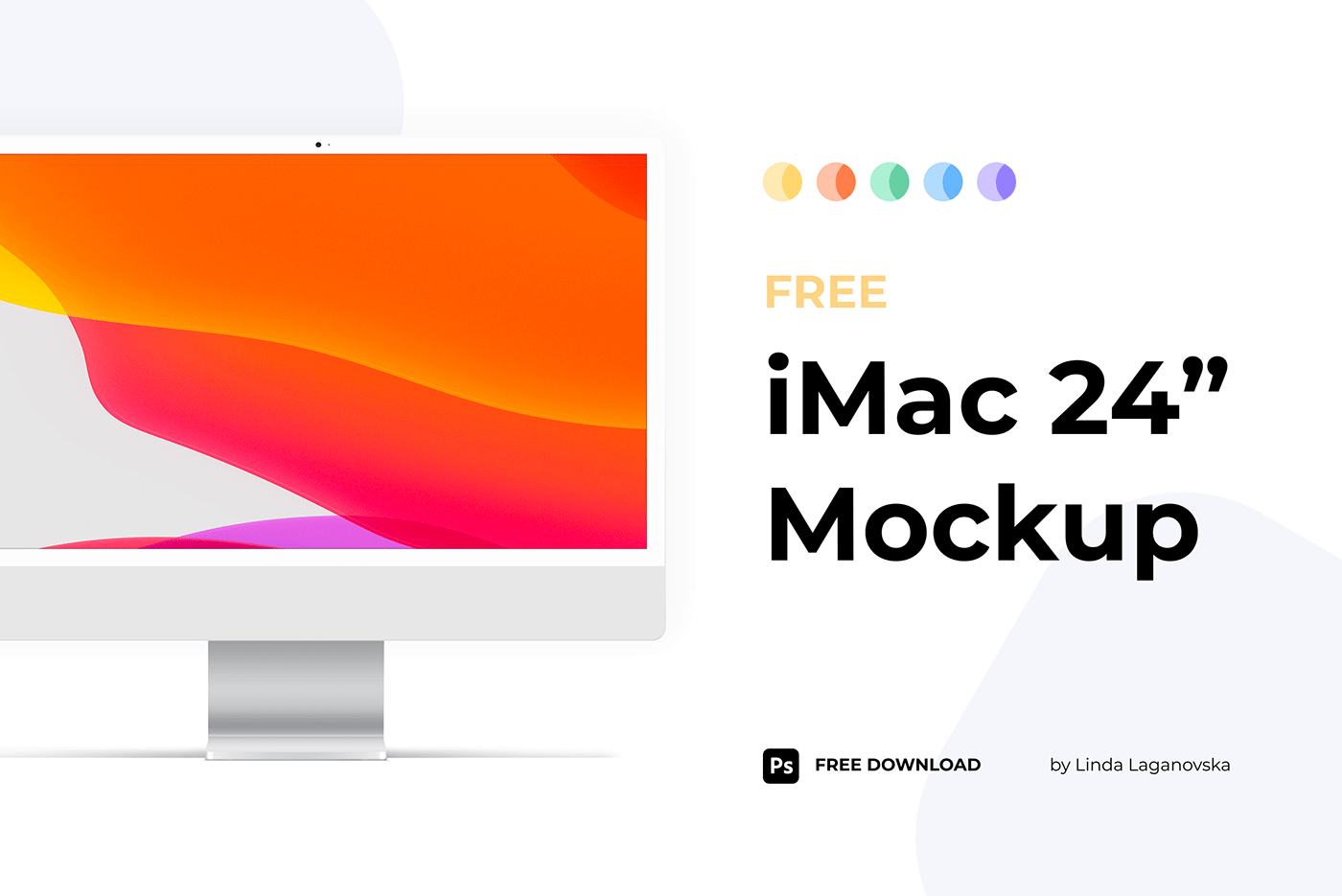 Freebies Mockups: 24 Inch iMac Mockups Scenes Free Download