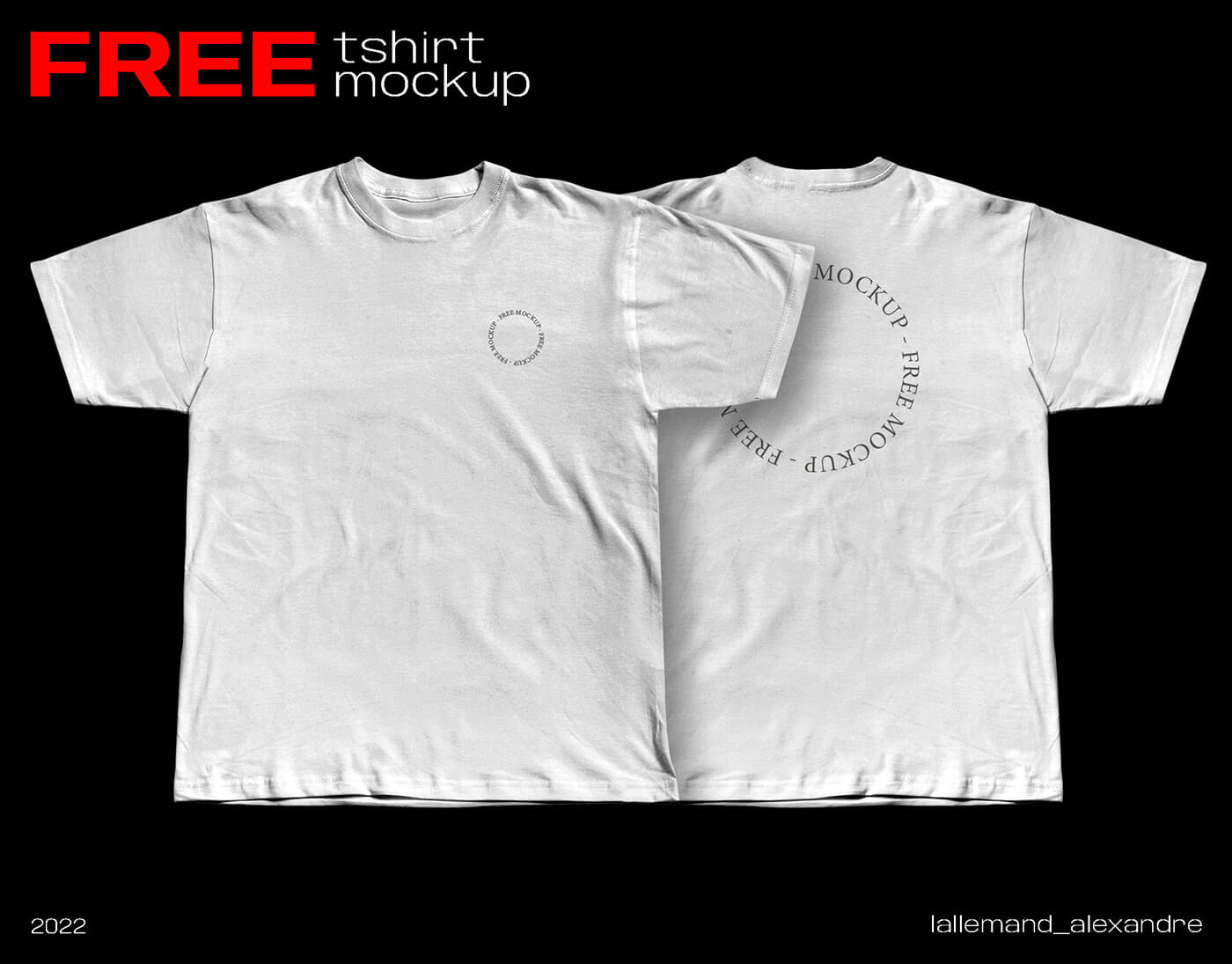 Freebies Mockups: Free PSD T-Shirt Mockup In 4K Resolution