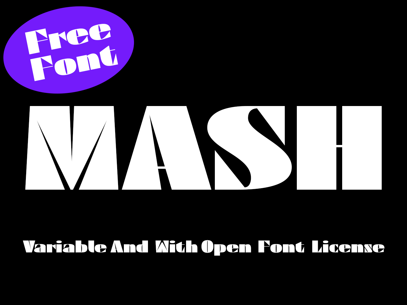 Mash – Free Variable Font For Design Inspiration