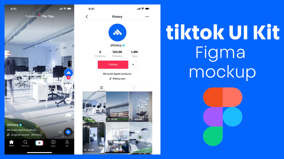 TikTok Social Media Template UI Kit [ Figma ]