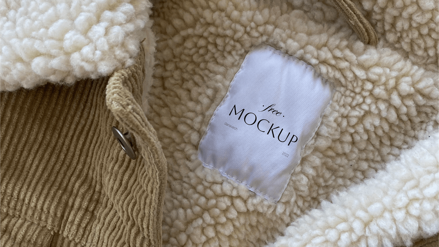 Wool Jacket Label Mockup Free Download Psd