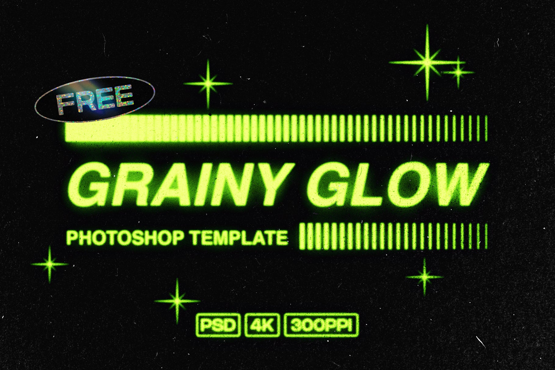 Grainy Glow Template Free Psd File Download