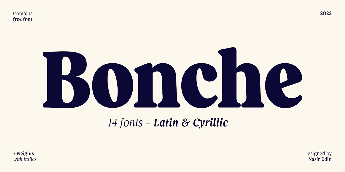Bonche Light Retro Typeface Free Font Download