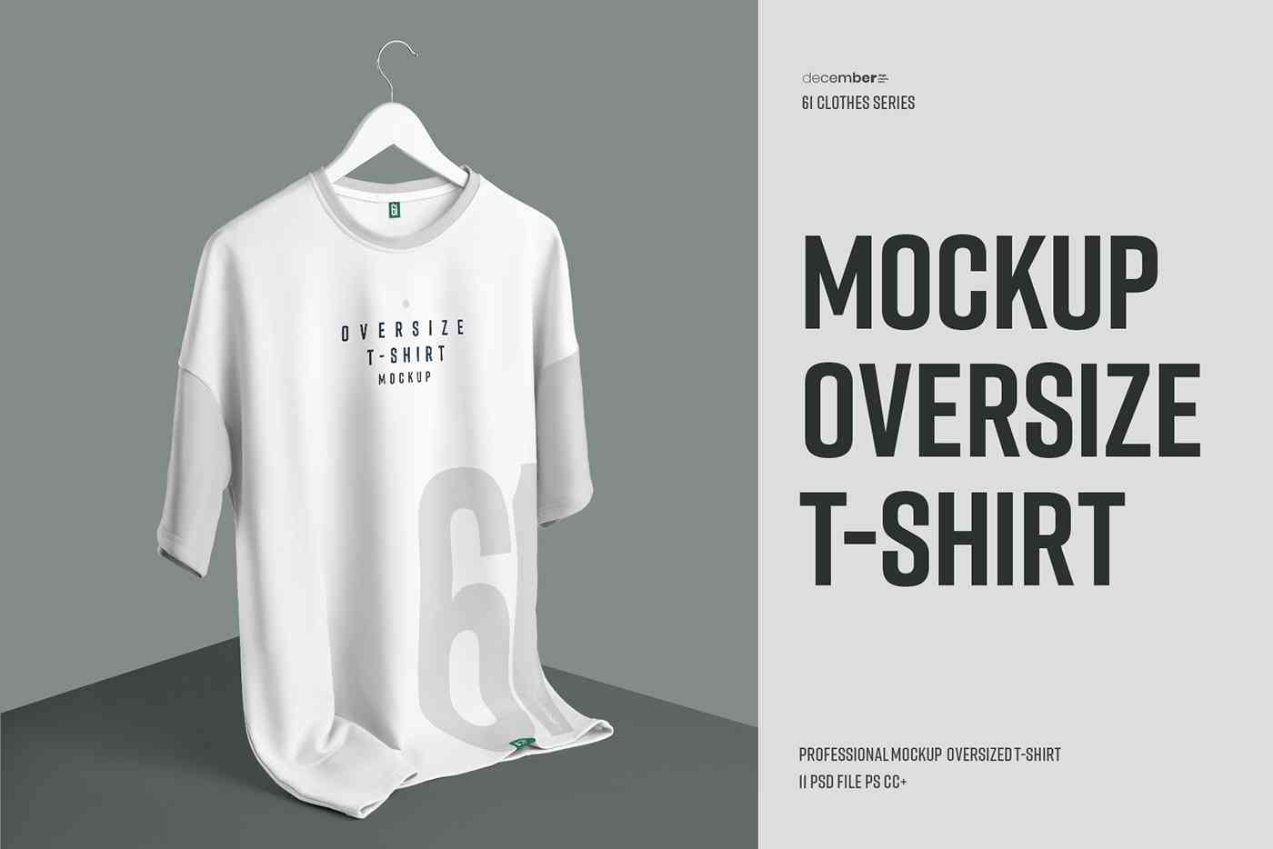 Free PSD Oversized T-Shirt Mockup Template