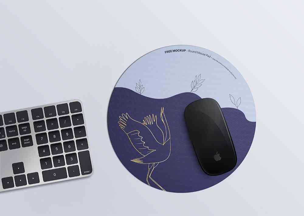 Round Mouse Pad PSD File Mockup Free Download