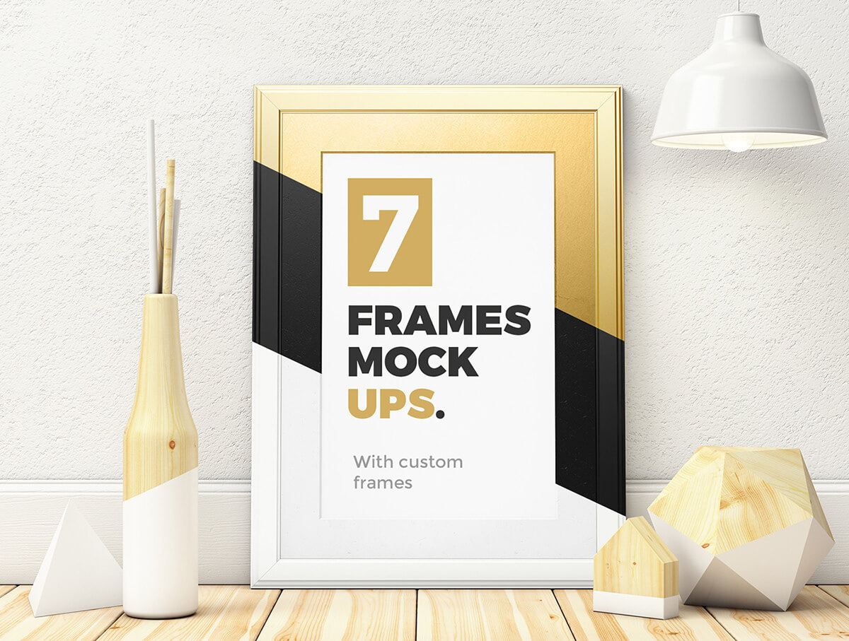 "Transform Your Prints, Photos, Art & More with the High-Resolution Frame Mockups Set"
