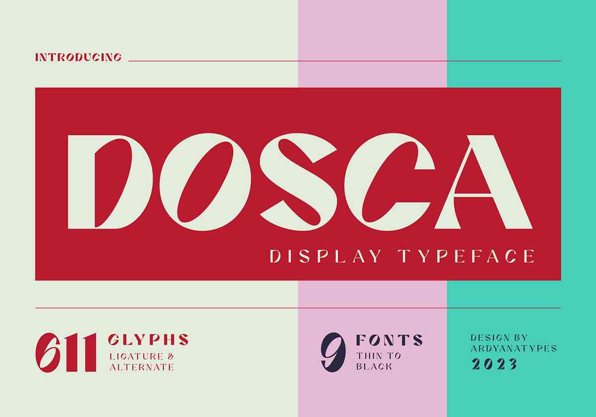 Dosca Sans serif Display Font Free Font Download