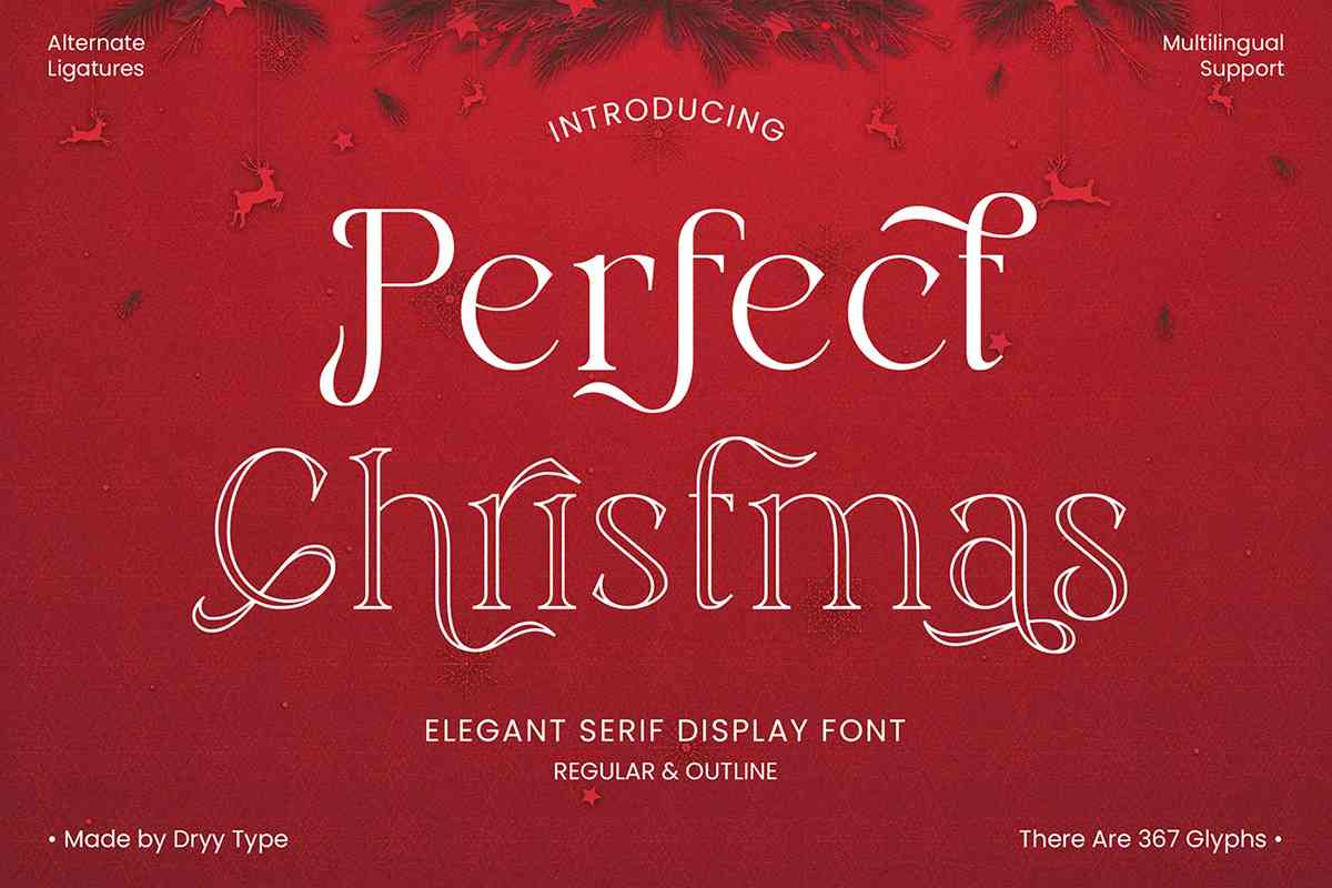 Deck the Halls with Serif: Unleash the #PerfectChristmasElegantSerif Free Font Download!